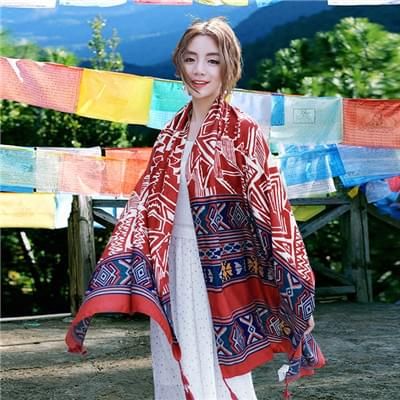防晒沙滩丝巾大披肩